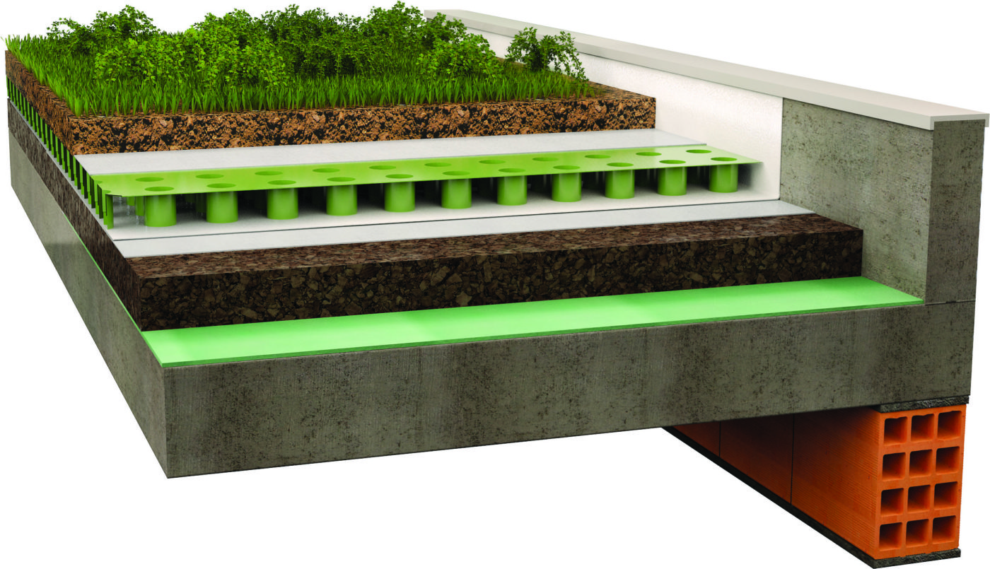 Sustrato especial cubiertas ajardinadas de Turba rubia, Abono vegetal y Triturado cerámico